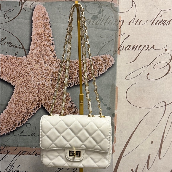 Handbags - ❣️5|$25❣️Elegant cream Quilted Chain Bag